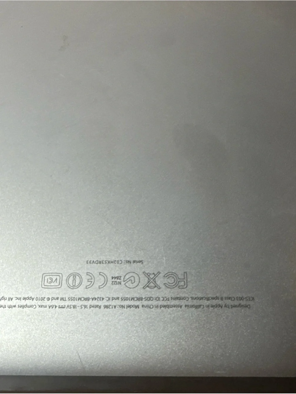 Apple MacBook Pro A1286 15” For Parts